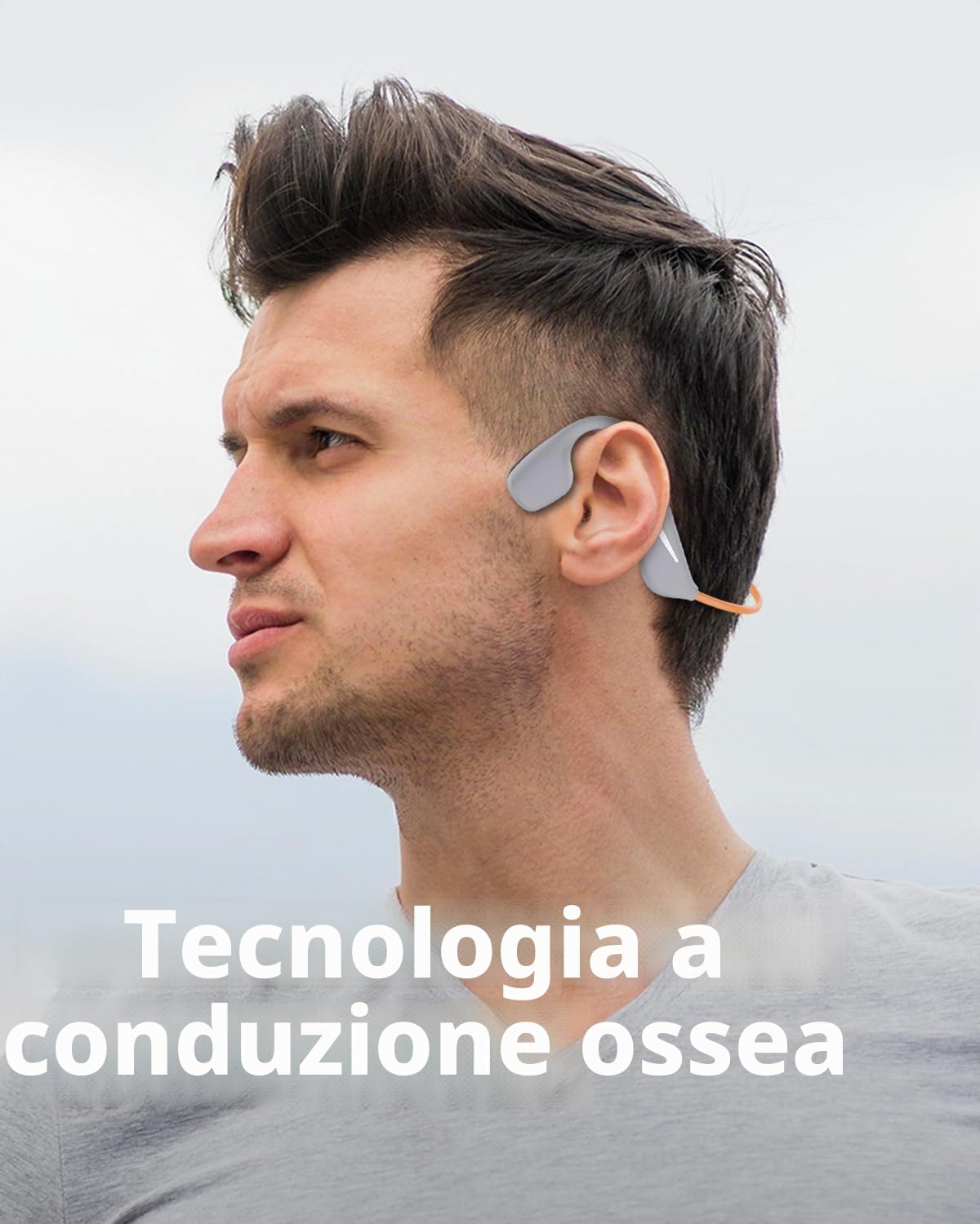 MONODEAL Cuffie Conduzione Ossea Bluetooth 5.3, 20 Ore di Riproduzione, IP67 Sport Impermeabili Wireless Auricolari Open Ear per Corsa Camminata Fitness
