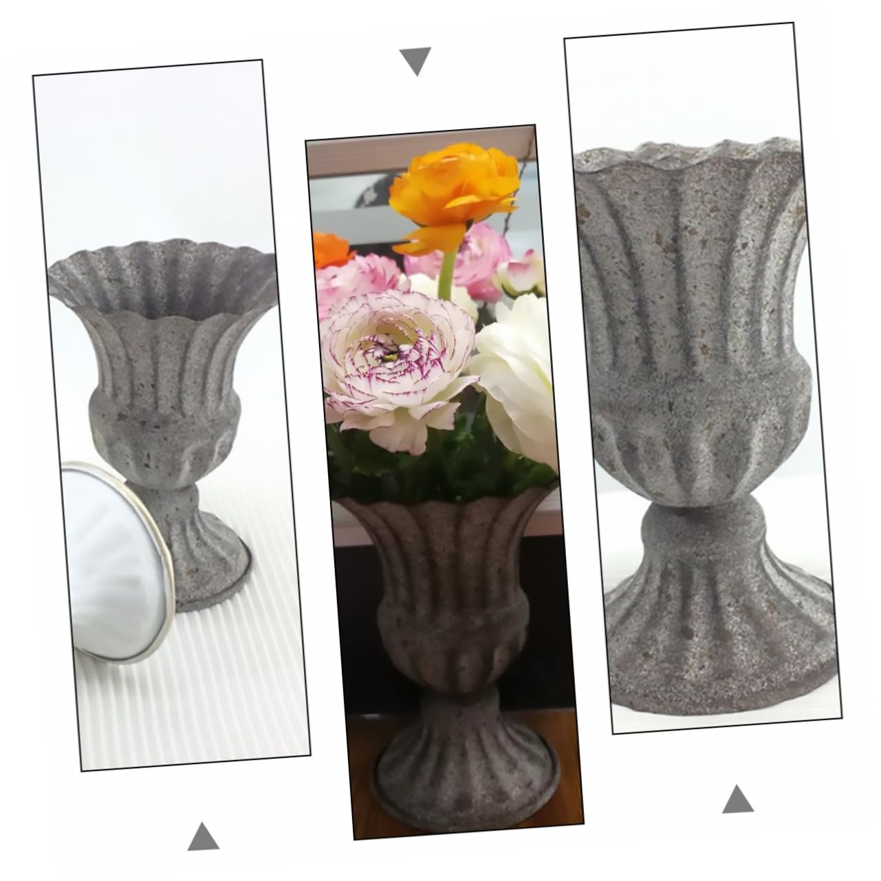 GANAZONO 2 Orchideentöpfe Mit Untersetzern – 15,2x15,2x21 Cm, Kunststoff, Für Nass- & Trockenblumen