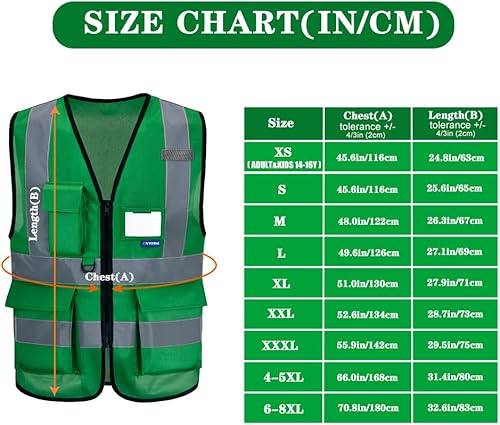 Miniatura 2 de Chalecos de seguridad reflectantes color verde, talla 3XL