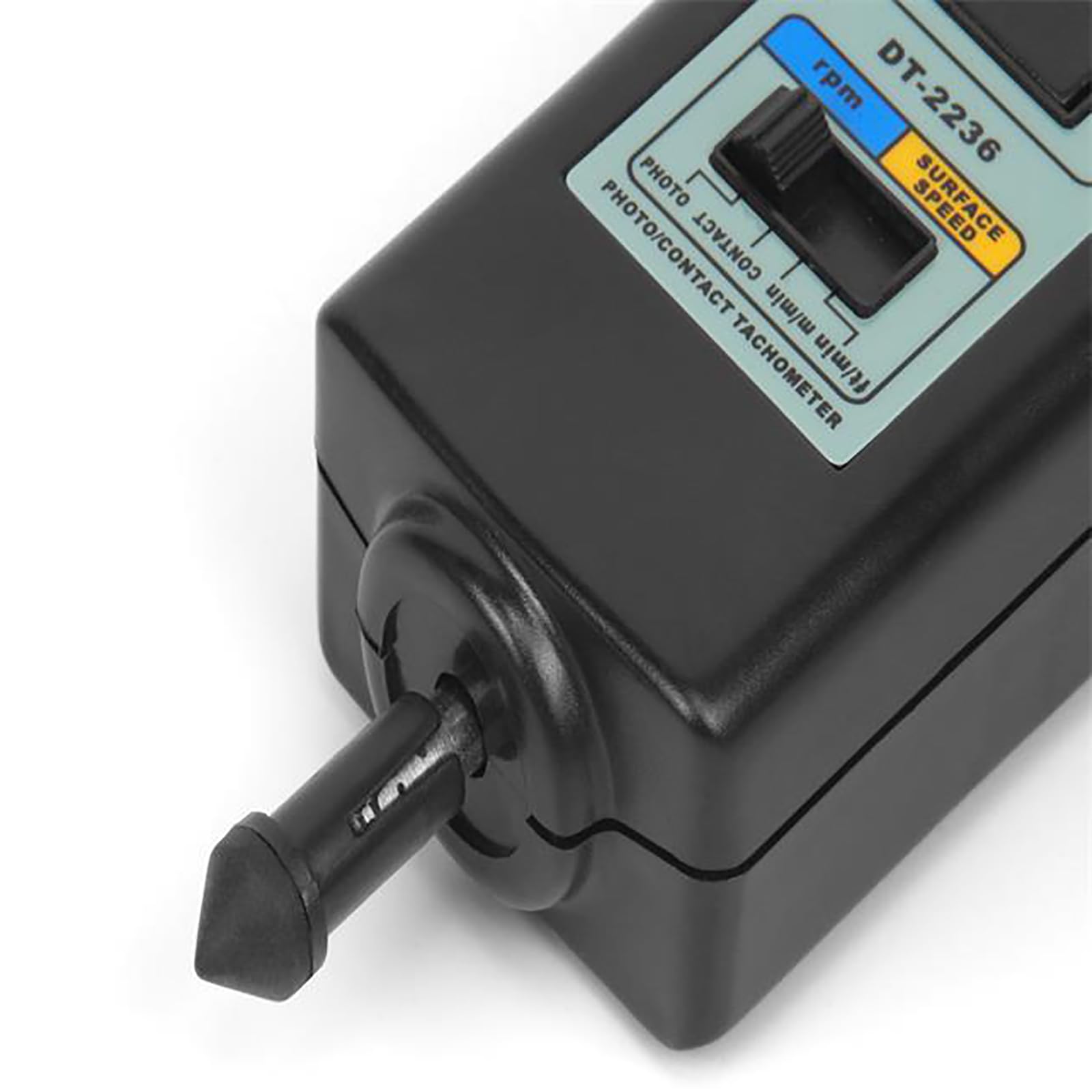 Digitales Kontakt-drehzahlmessgerät, Hand-drehzahlmesser Mit Kontakt- Und Fotosensor (2,5–99.999 U/min), Lineare Geschwindigkeitsmessung (m/min, Ft/min), Mit 4 Messspitzen, LCD-Display, Für