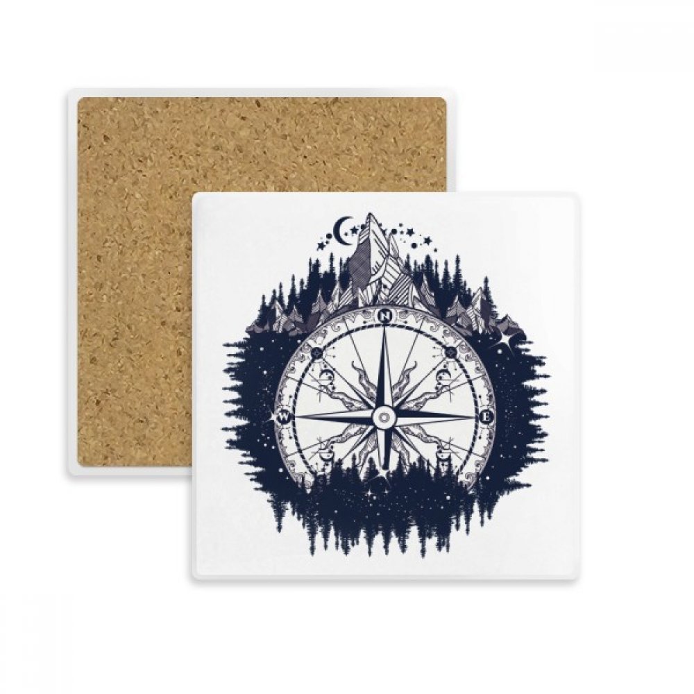 Coaster forêt boussole idée cadeau originale pour amateurs d'art