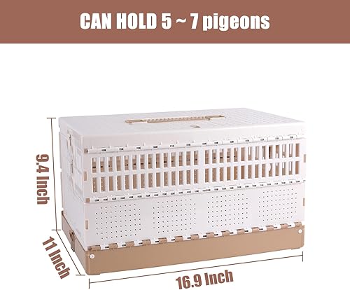Miniatura 2 de Jaula plegable de plástico para palomas, jaula portátil de viaje para pájaros de mascotas, jaula de emparejamiento, jaula de palomas, caja nido de