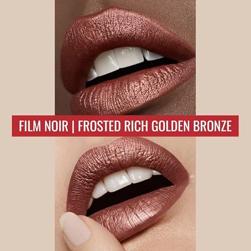 Runway Rogue Silk Glam Liquid Lipstick, Long-Wear Golden-Bronze Liquid Lipstick, Film Noir #TOP2