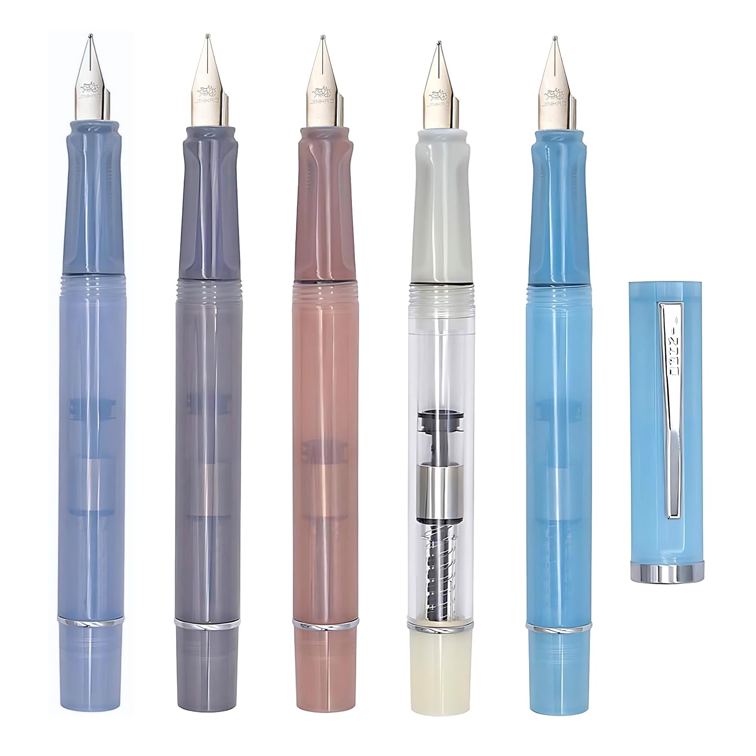 Amazon | Jinhao 58D 万年筆 5本入り 細字ペン先樹脂ボディ 大容量