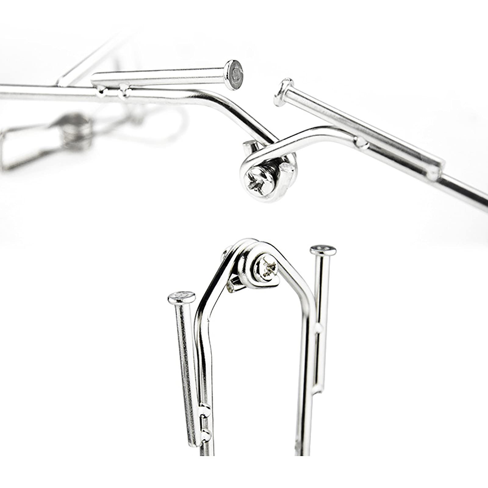 Stendibiancheria per calzini in acciaio inox, gancio rotante, a 2 strati, per calze, biancheria intima, solette, guanti, rettangolare