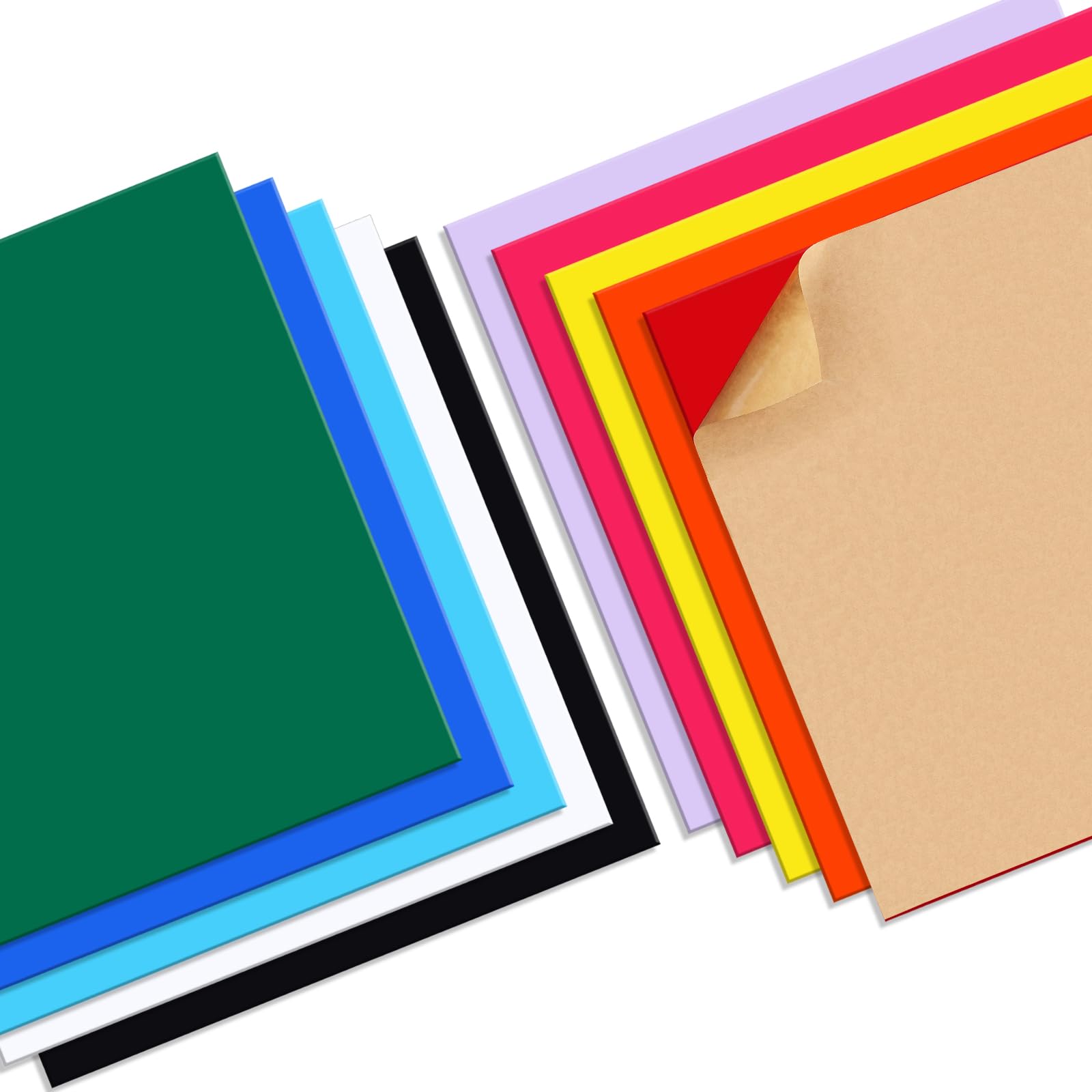 Lot de 10 plaques acryliques - Plaques colorées pour bricolage, bijoux, artisanat, cadres photo, panneaux, projets d'exposition - 20 x 20 cm