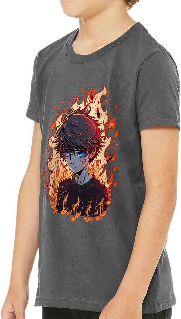 Flame Design Kids' T-Shirt - Fire T-Shirt - Graphic Tee Shirt for Kids