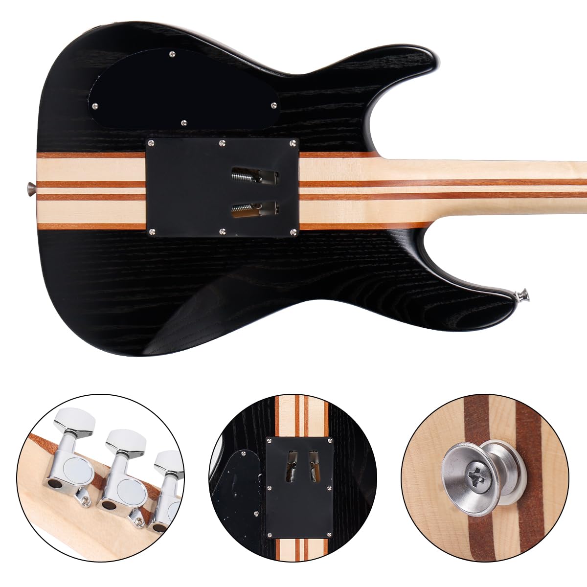 Amazon | Bullfighter エルム材のスルーネック、ダブルトレモロエレキ