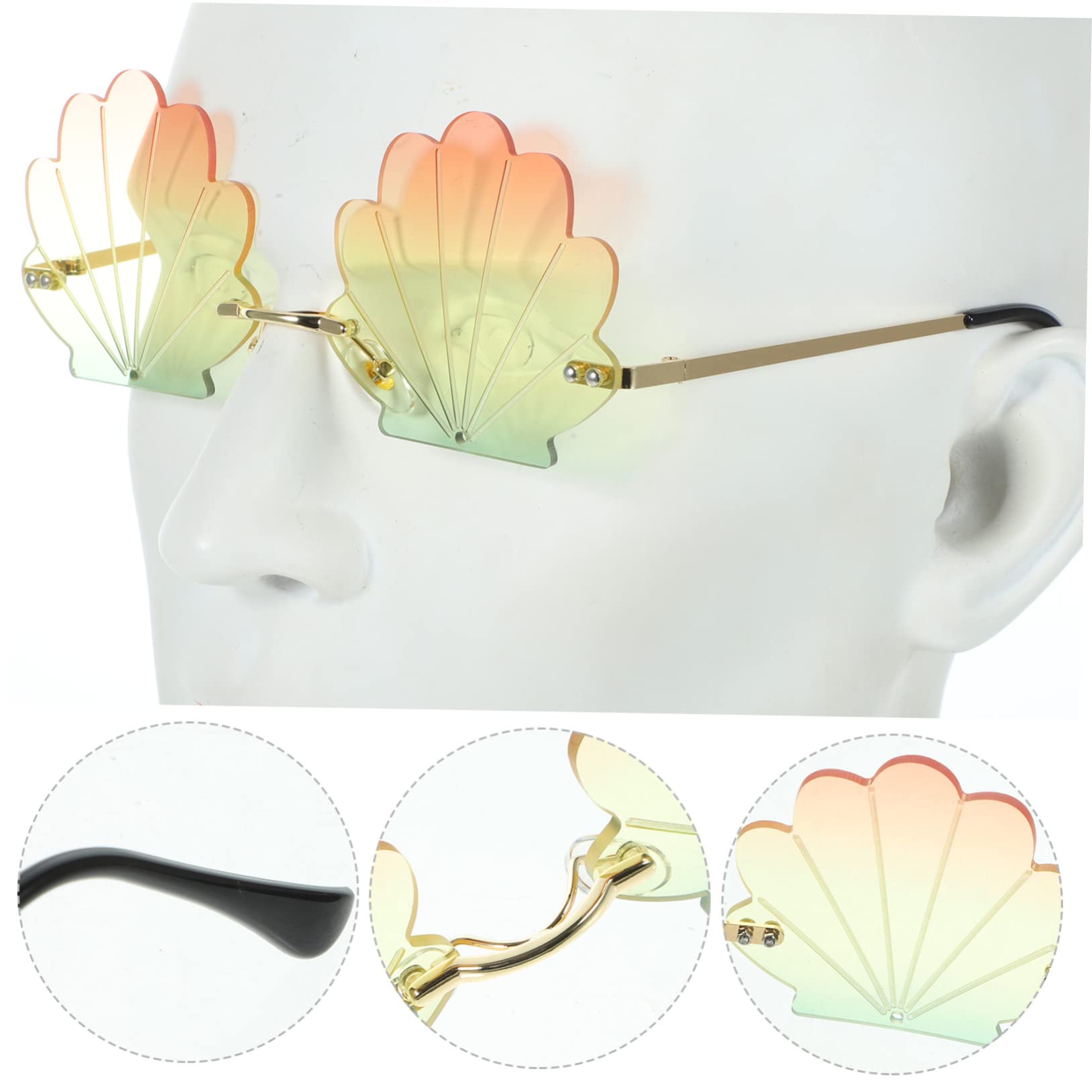 VALICLUD 2 Piezas De Gafas De Sol Gafas De Fiesta De Concha De Fiesta Favores De a Geniales De Colores Elegantes De a Para Adultos