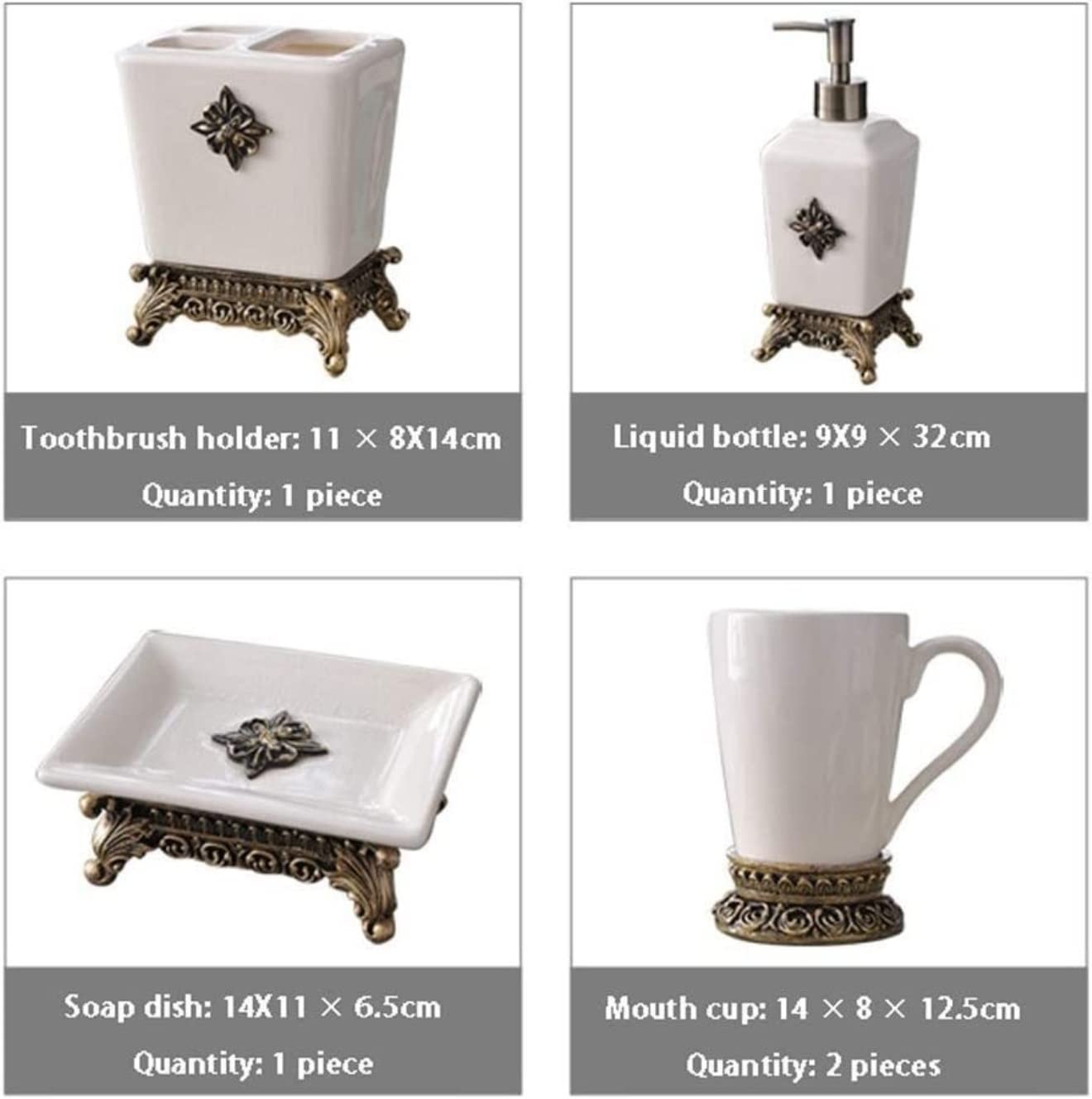 Nowoczesny Wystrój Kubkiem Zestaw 5 Akcesoriów Łazienkowych Ceramicznych Do Domu Vintage Design Kreatywna Ceramika Dekoracja