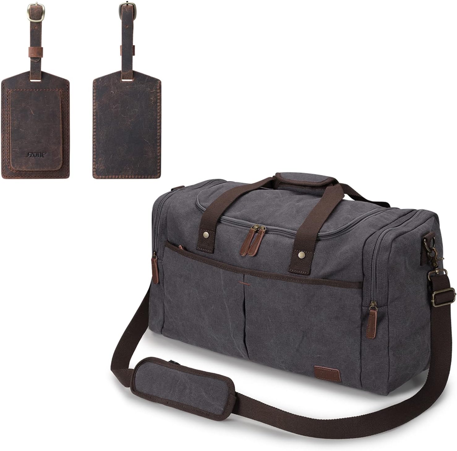 SZONE Canvas Duffel Bag Travel Weekend Overnight Bag with