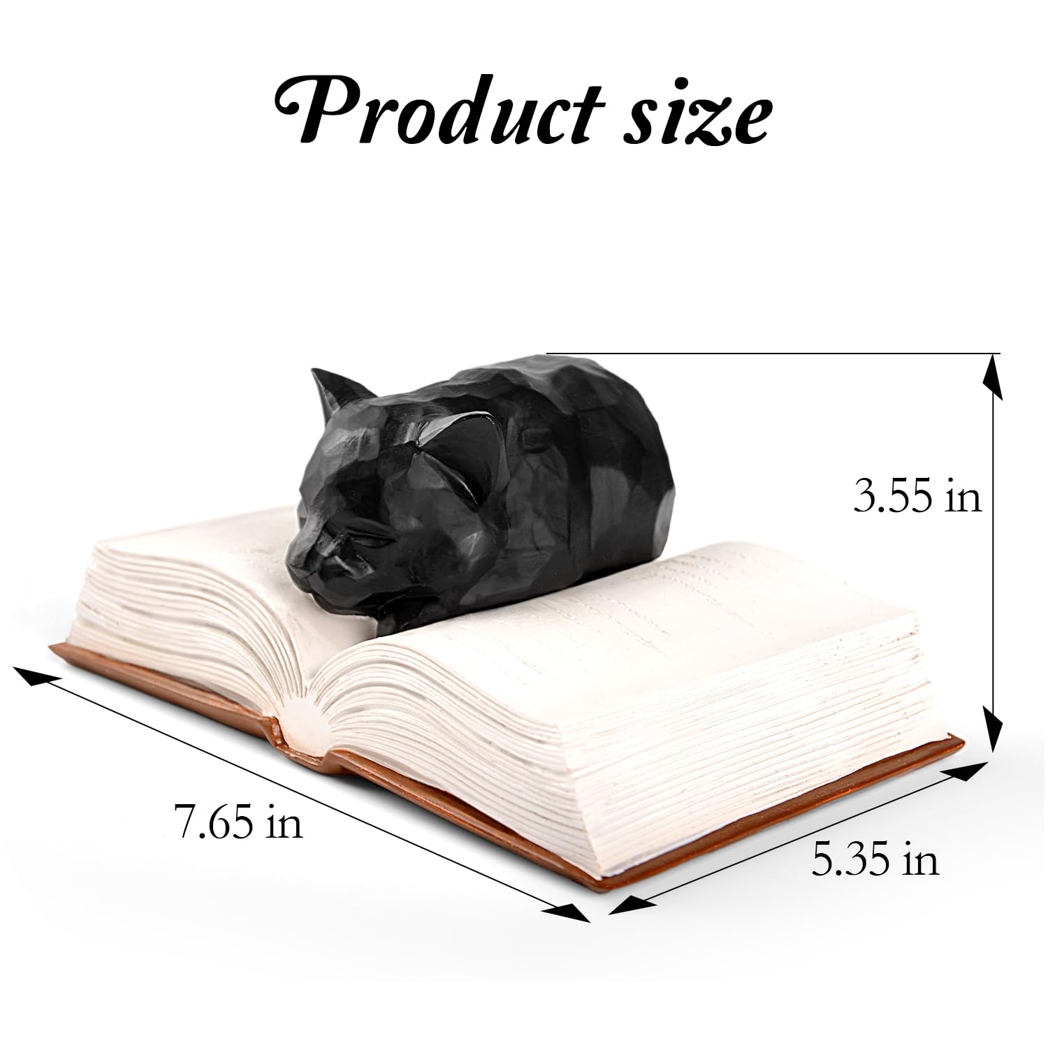Regalos para amantes de los gatos, regalos para amantes de los libros, figuras de gato negro, decoración de gatos, regalos para amantes de los libros, mujeres, regalos conmemorativos de