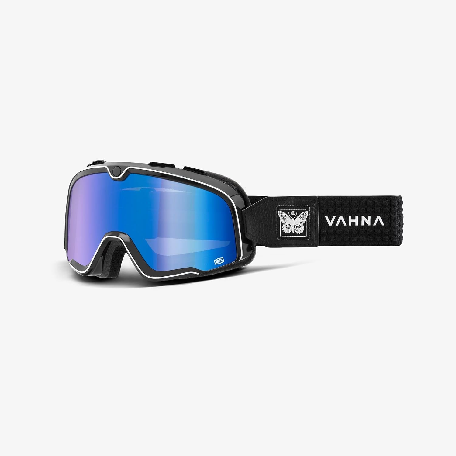 100% Barstow Classic MX Offroad Goggles Vahna w/Blue Mirror Lens, 50000-00022