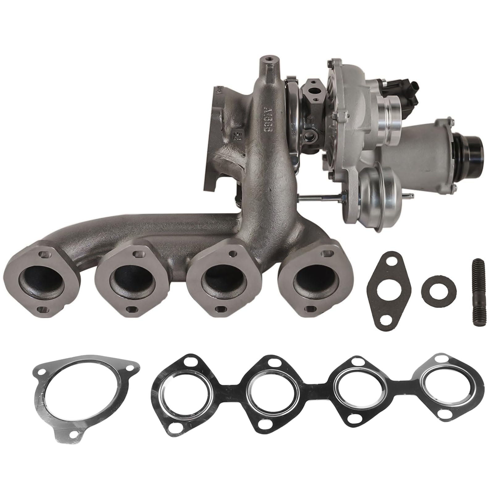 Turbocompressore con guarnizione Compatibile con C250 E250 SLK250 Q30 QX30 | Compatibile con W204 C250 W212 E200 A207 E250 SLK R172 200 250 1.8L QX30 2.0L M271DE18AL 2710903680, 2710903280, 2710903480