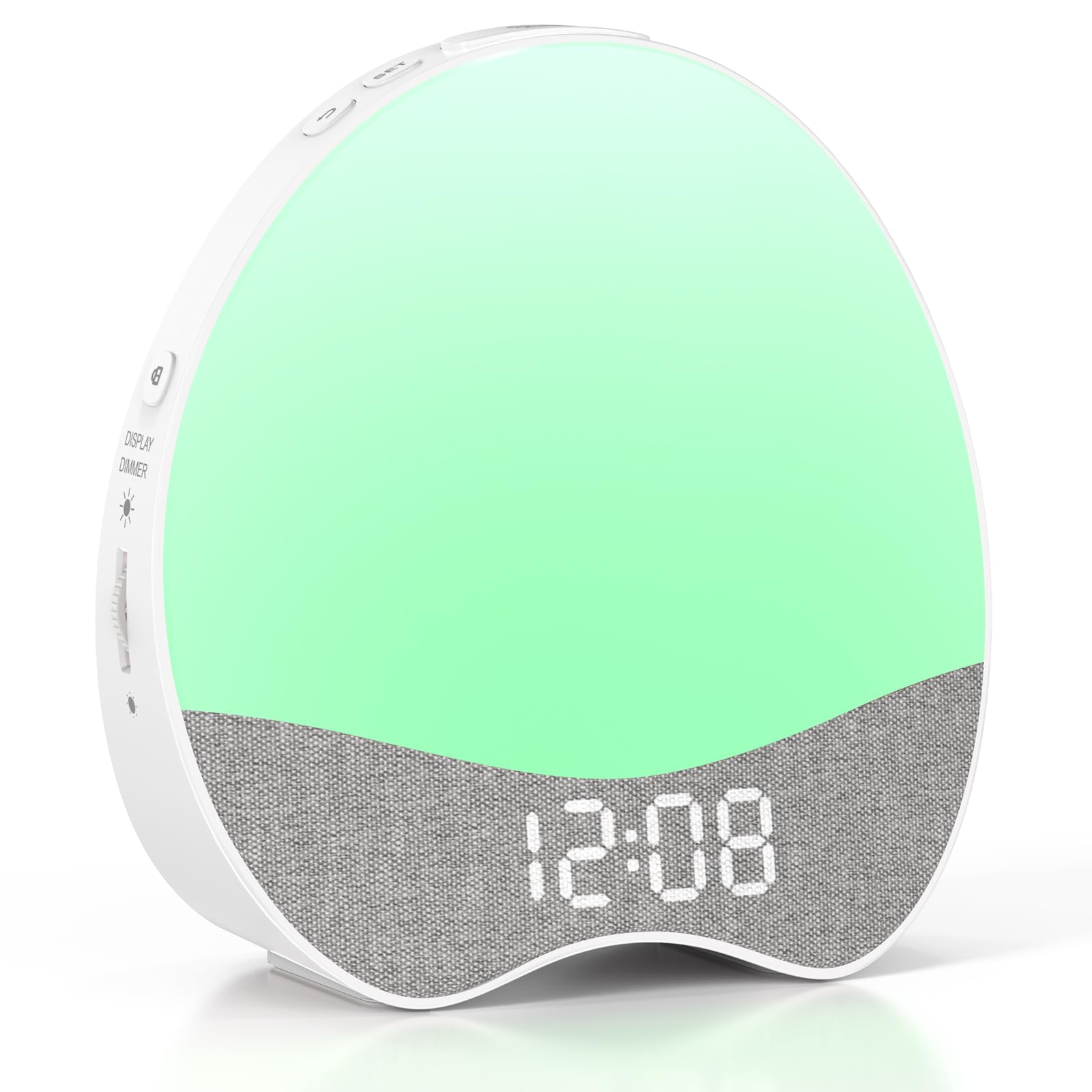 Welgo Ok to Wake - Reloj despertador para niños, entrenador de sueño con luz nocturna, máquina de sonido, pantalla de tela regulable, 21 melodías relajantes, temporizador de despertador, bloqueo