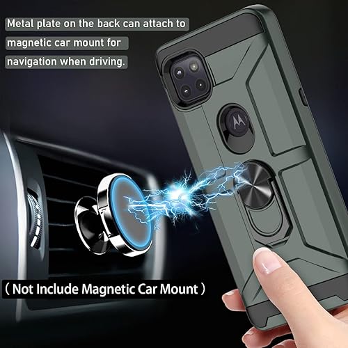 Miniatura 4 de Jeylly Funda para teléfono Motorola One 5G Ace, Moto One 5G Ace, funda de grado militar, a prueba de golpes, flexible, TPU, resistente funda