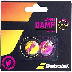 Antivibrador Babolat Rafa Vamos Damp com 02 Unidades Roxo e Amarelo