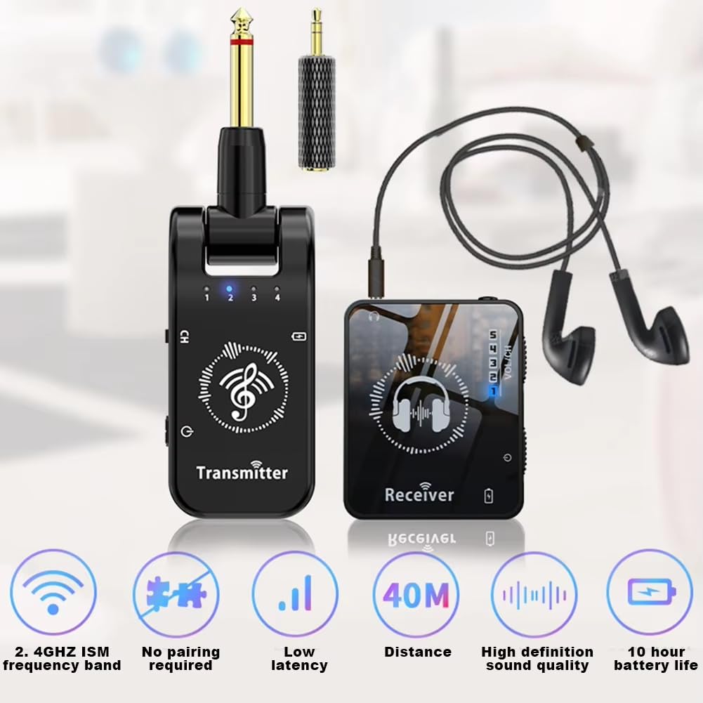 Système de Retour Oreillette sans avec Émetteur-Récepteur Rechargeable pour Système de Transmission D'Oreillette sans pour Performance Scénique.