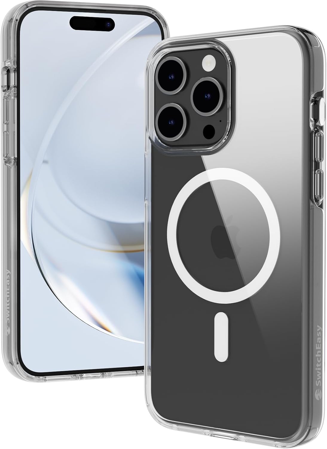 SWITCHEASY Crystal Clear Case Compatible with Phone 15 Pro Max - Compatible with MagSafe Phone 15 Pro Max Case 6.7" | Transparent, Anti Yellow, Military-Grade Drop Protection - Pure M