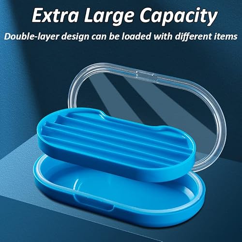 Cigarette case Cone Packer Pre Roll Cone Holder with Storage 5 pre Cone Case Good for 1 1/4 inch Regular Size King Size Portable Cigarette Box Convenient (Black) - Thumbnail 2