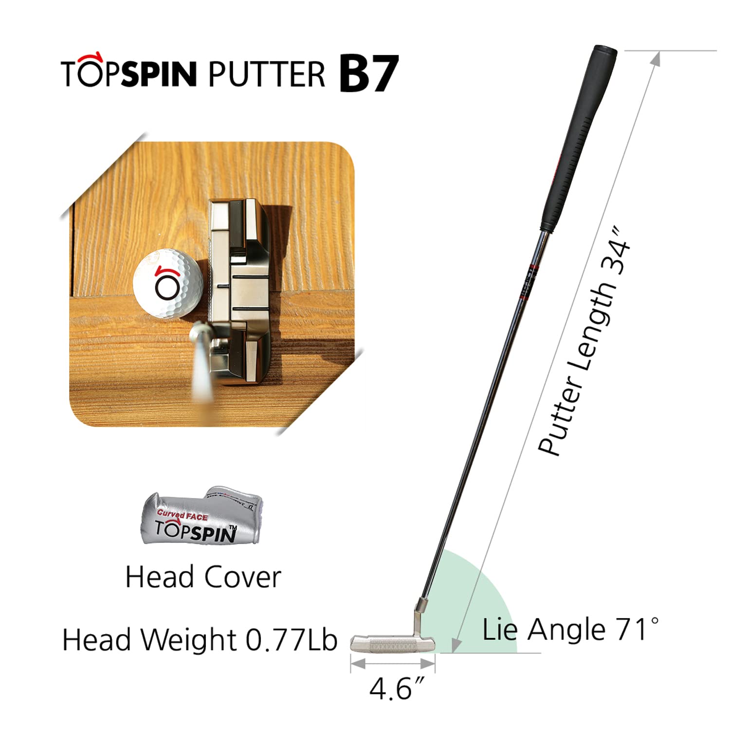 TOPSPIN Golf Putter Blade 7 Forged Tour Pro - JAMESMILR B7 product thumbnail 4