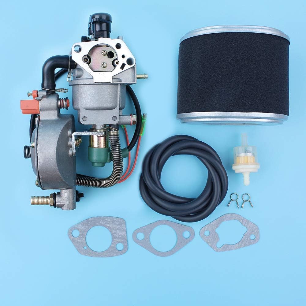 Jammas Auto Choke Dual Fuel Carburetor Conversion Kit For Honda GX390 13HP 188F 4.5KW-8KW Generator LPG/CNG/Gasoline Carb Air Filter