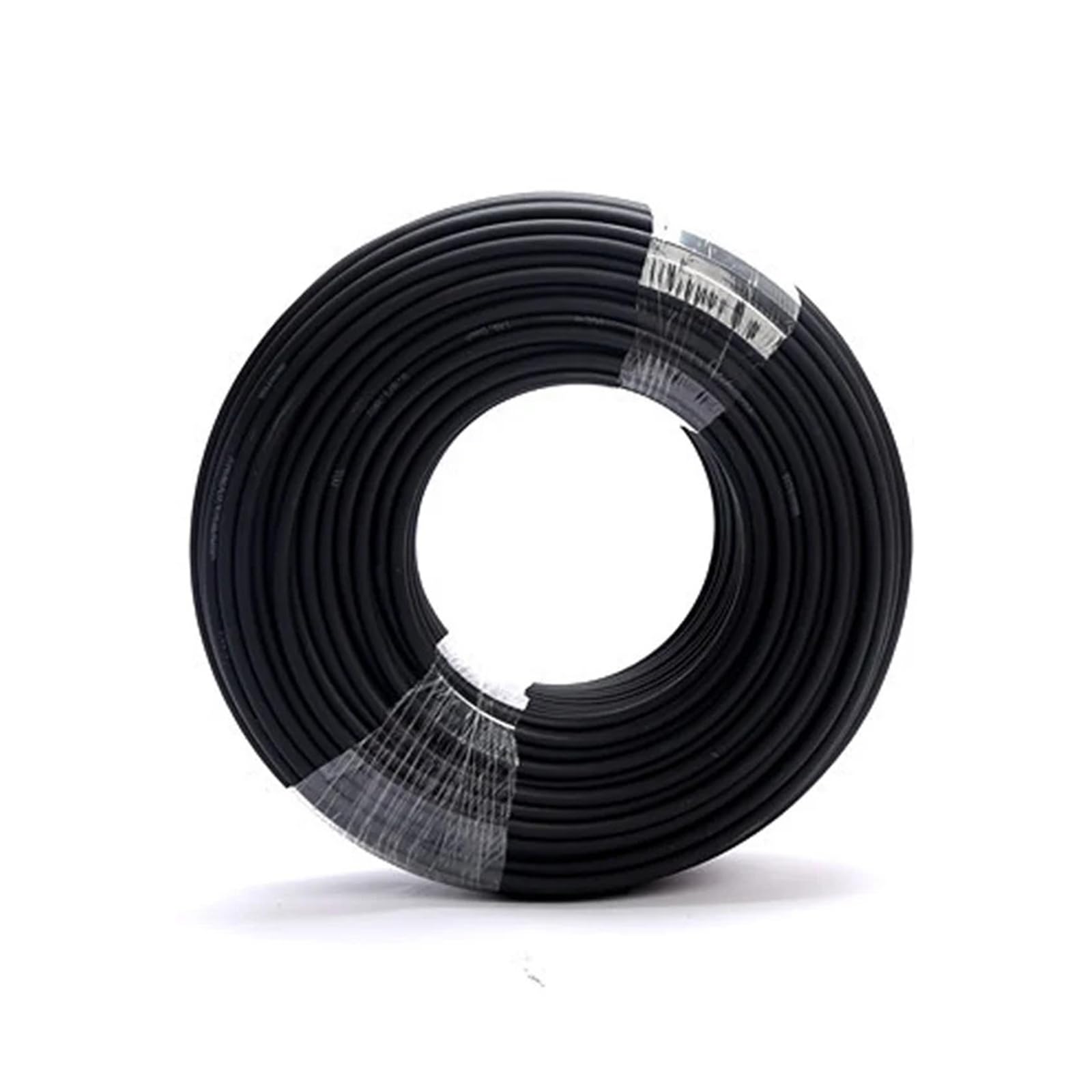 Kabel słoneczny Kabel solarny 2,5/4/6 mm² 14/12/10 AWG, Kabel fotowoltaiczny TUV do podłączenia paneli fotowoltaicznych, czerwony i czarny dwuwarstwowy PCV.(czarny kabel, 5M_10 AWG-6MM2)