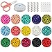 PHOGARY 3500pcs Glass Seed Beads, Mixed Colors Small Pony Beads Assorted Kit Opaque Colors Lustered Loose Spacer Beads, 4mm Round, Hole 1.3mm for Jewelry Making, DIY Crafting (15 Colors)