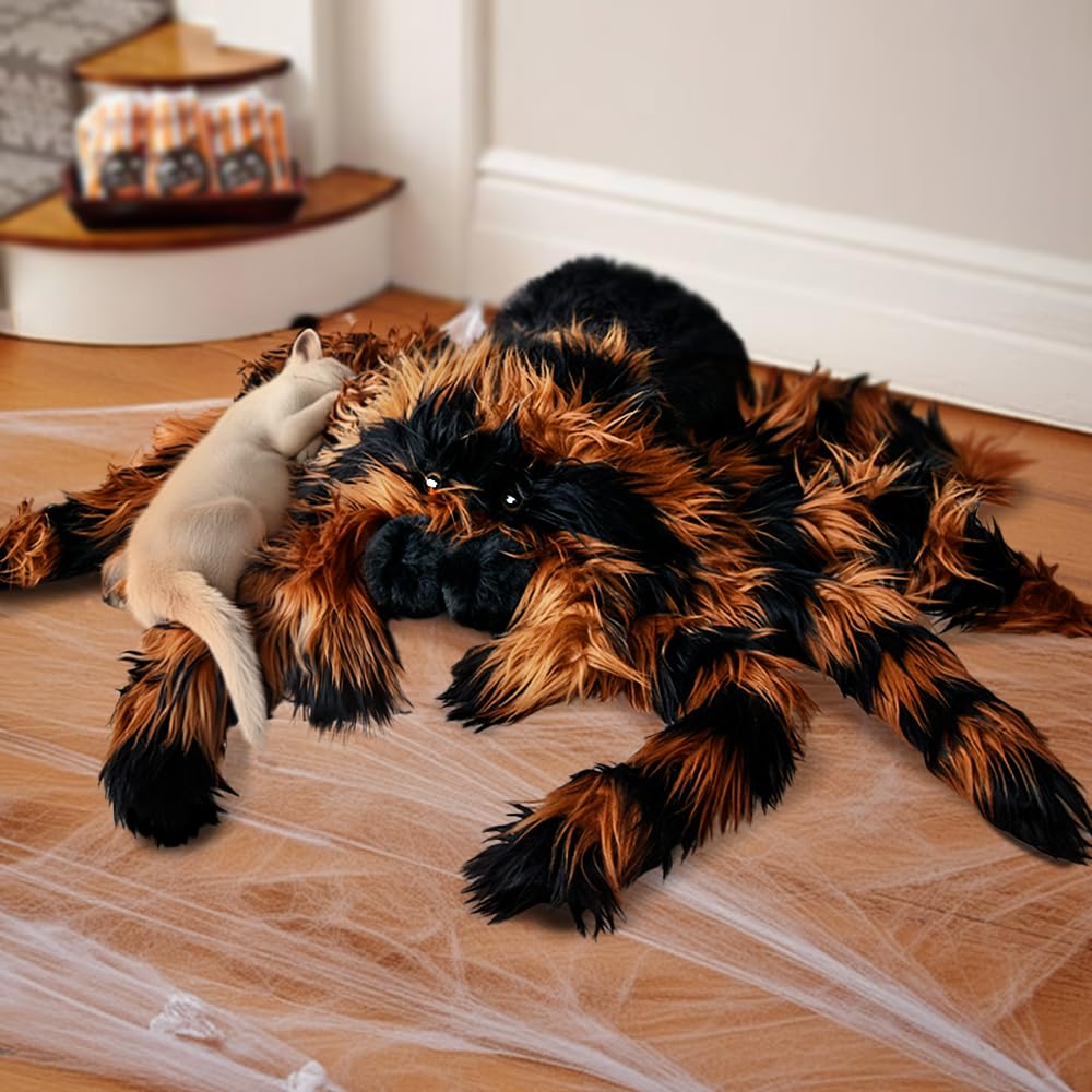 mikamax Tarántula Gigante de Peluche XXL, 85 cm