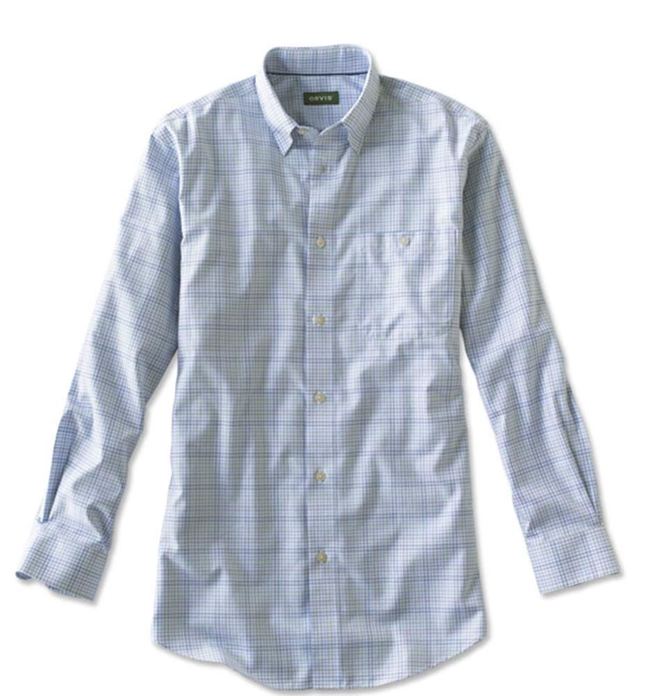 Hidden-Button-Down Wrinkle-Free Cotton Twill Shirt/Regular