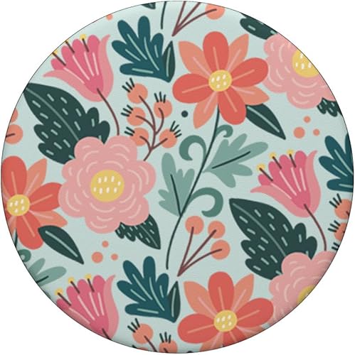 Miniatura 3 de Lindo Jardín Botánico Colorido Patrón Floral PopSockets PopGrip Swappable