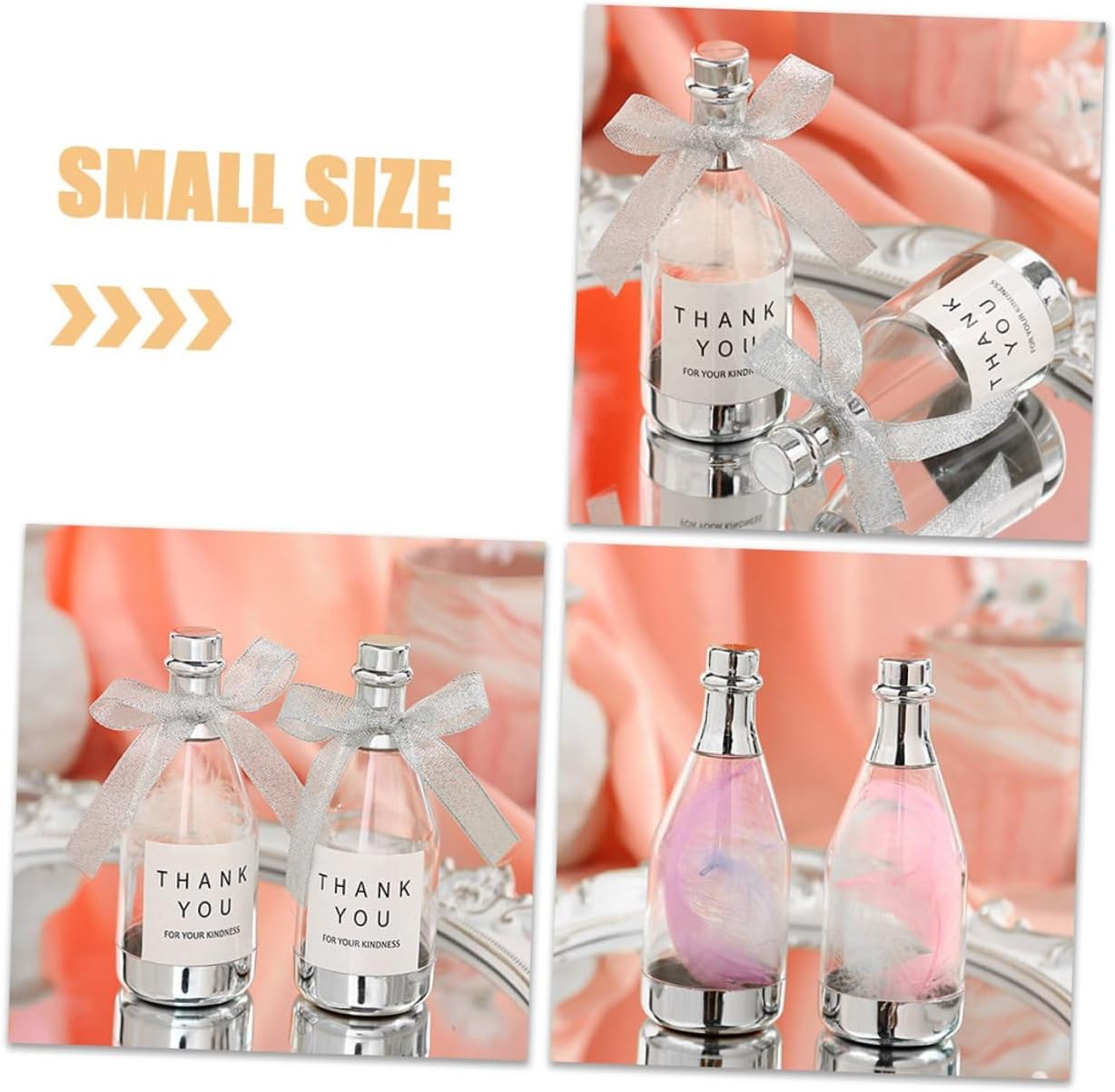 DOITOOL 20pcs Silver Large Bottle-shaped Candy Boxes with Lids, Realistic Sparkling Wine Bottle Candy Containers for Wedding Party Favors and Birthday Packaging