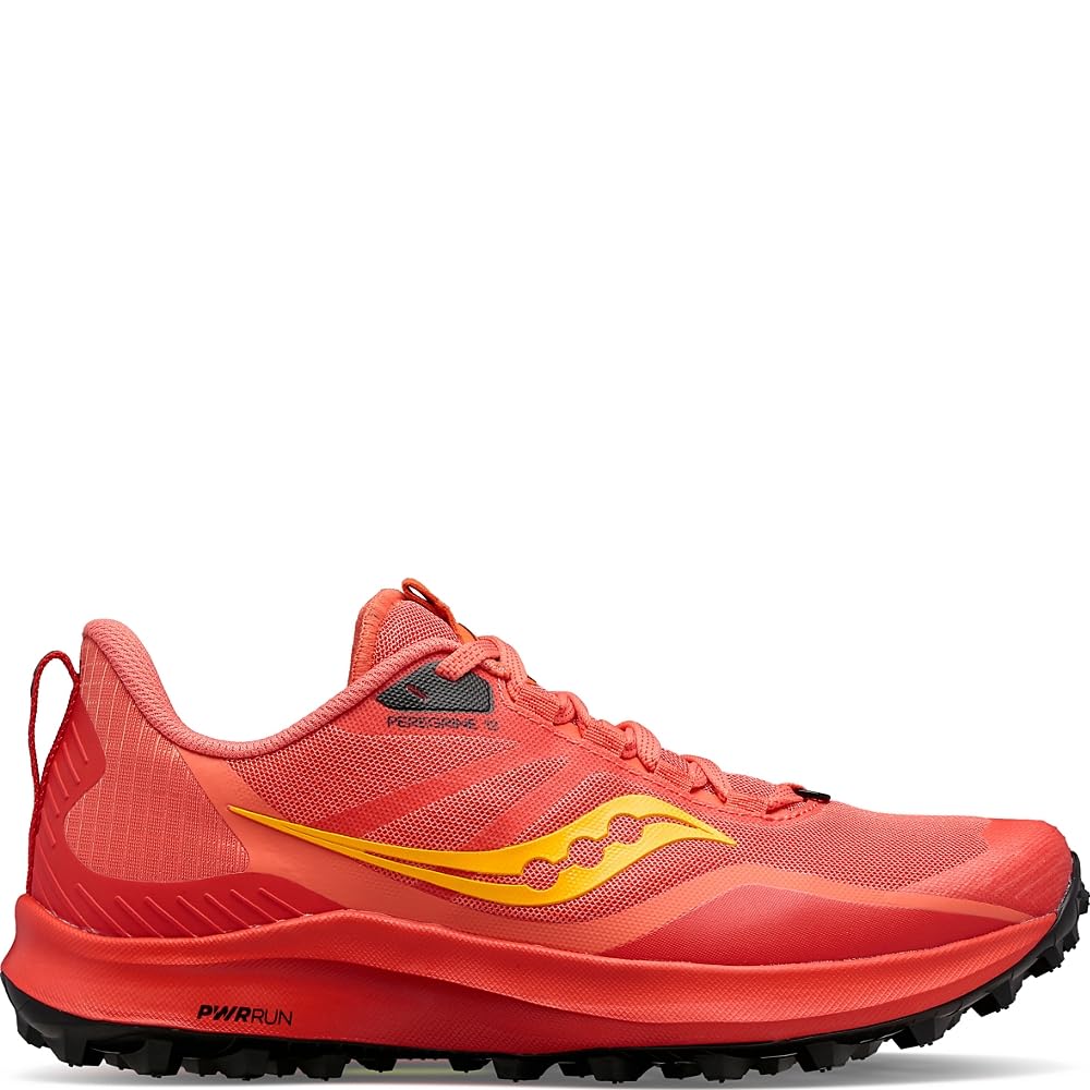 Saucony Women's Core Peregrine 12 Trail Running Shoe, Coral/Redrock, 8