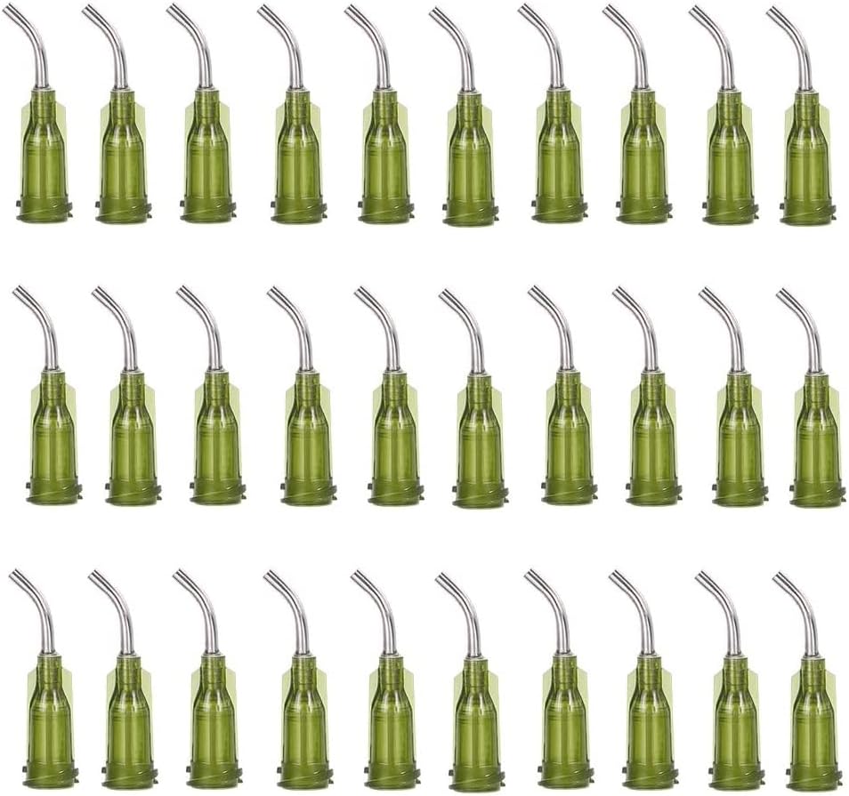 Syringe Dispensing Needles,14 Ga x 0.5 Inch Length,Precision bent Blunt Tips 45° Angle,100pcs/pack