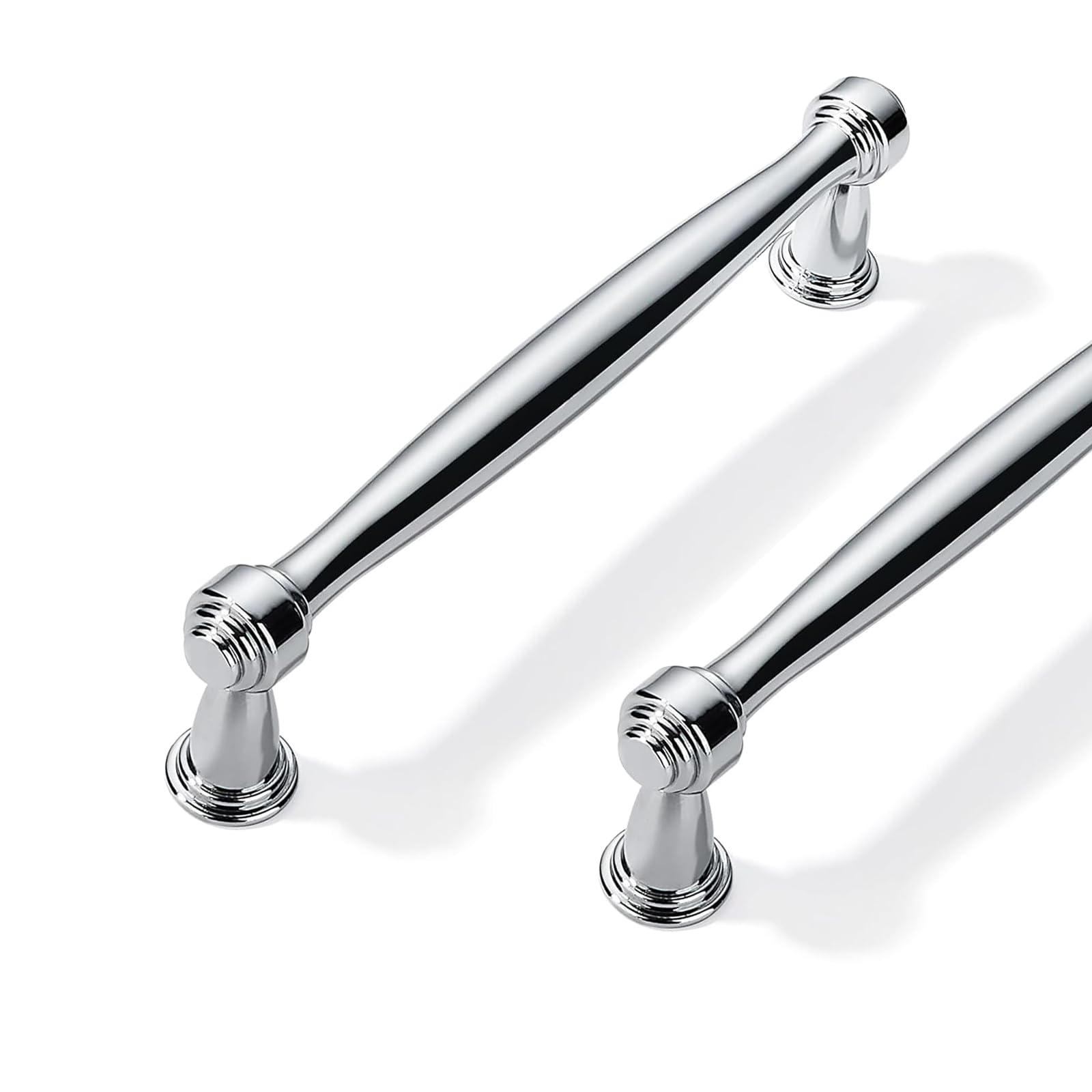 CABDM 2 Pack 5inch(128mm) Center to Center Polished Chrome Cabinet Pulls Handles for Cabinets Cupboard Solid Heavy Duty Drawer Handles Dressers Kitchens bedrooms — image 1