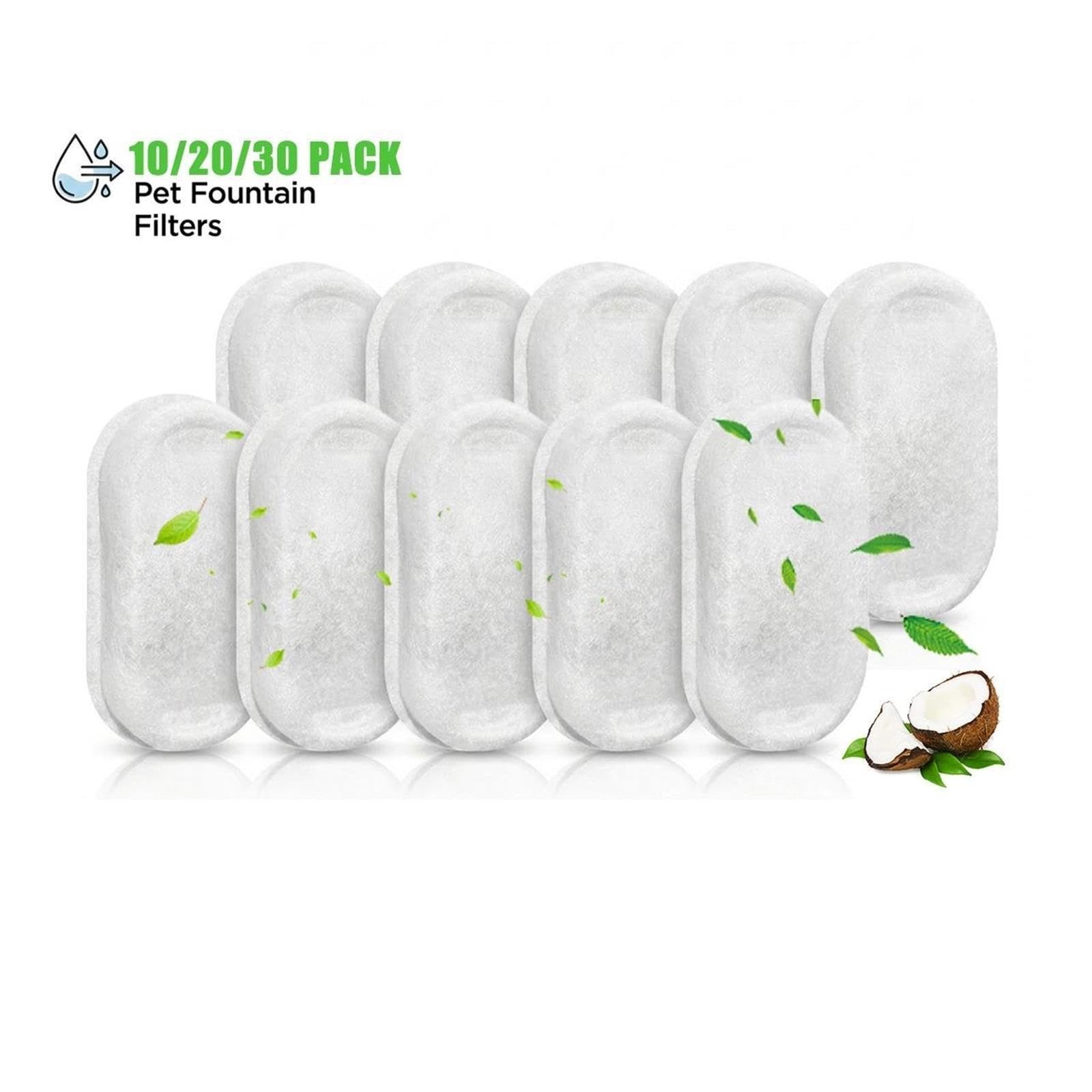 HIZON Filtri di Ricambio for fontane for Animali Domestici | Filtri in spugna di carbone attivo(20pcs)