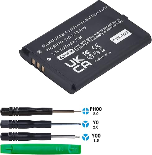 Miniatura 2 de PowerTrust Batería recargable CTR-003 CTR 003 compatible con batería de consola 2DS 3DS