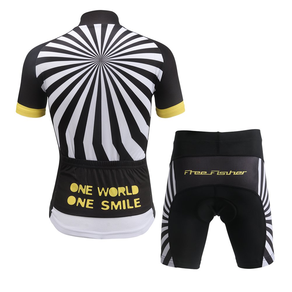 Unisex-Niño Niño Niña 2 Piezas Camisetas de Ciclismo Manga Corta con Pantalones Cortos Traje de Ciclismo con Pantalones Cortos