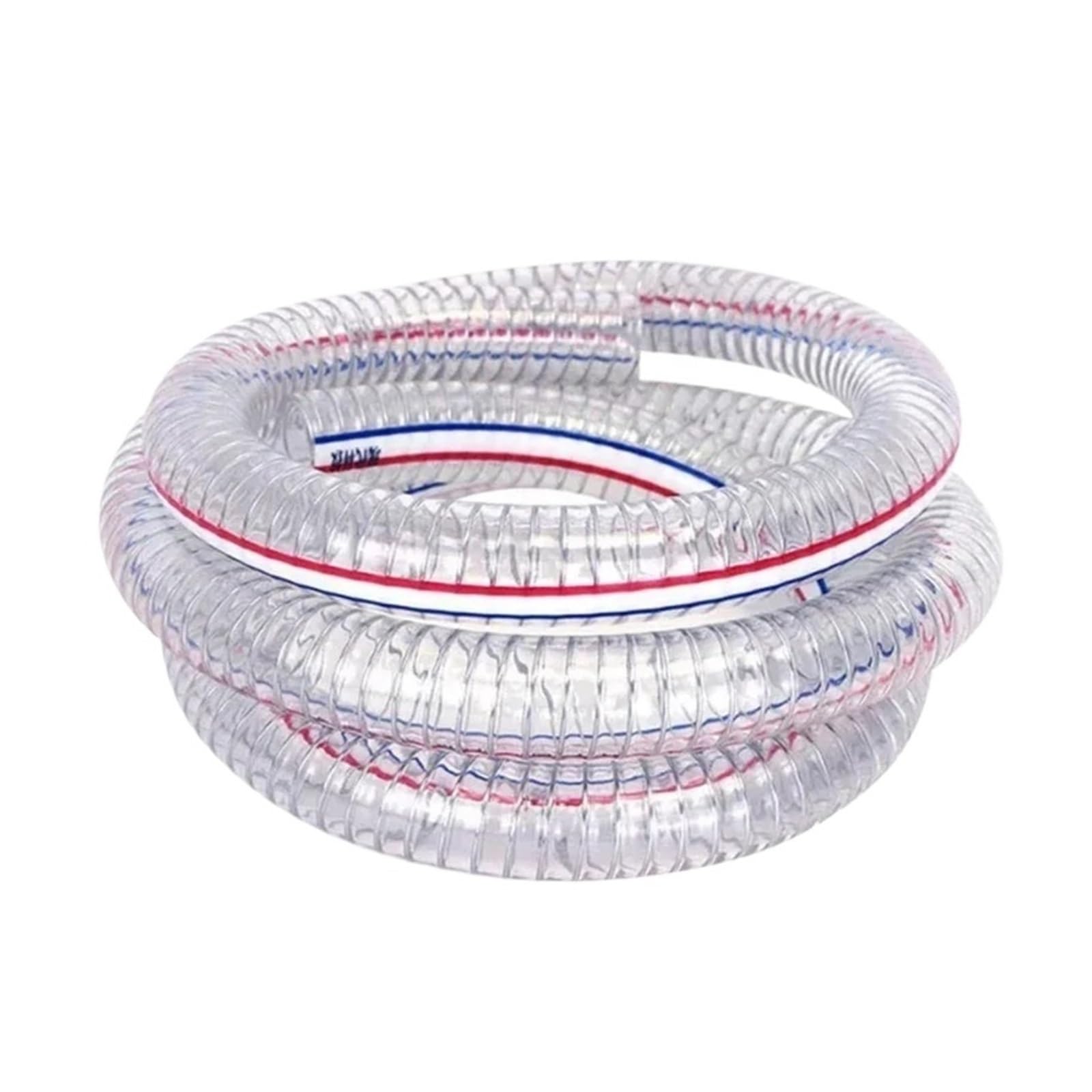 Manguera PVC transparente alambre acero bomba agua ID 10-25mm | Tubo flexible para instalaciones hidráulicas y bombas(25x31mm,5 Meters)