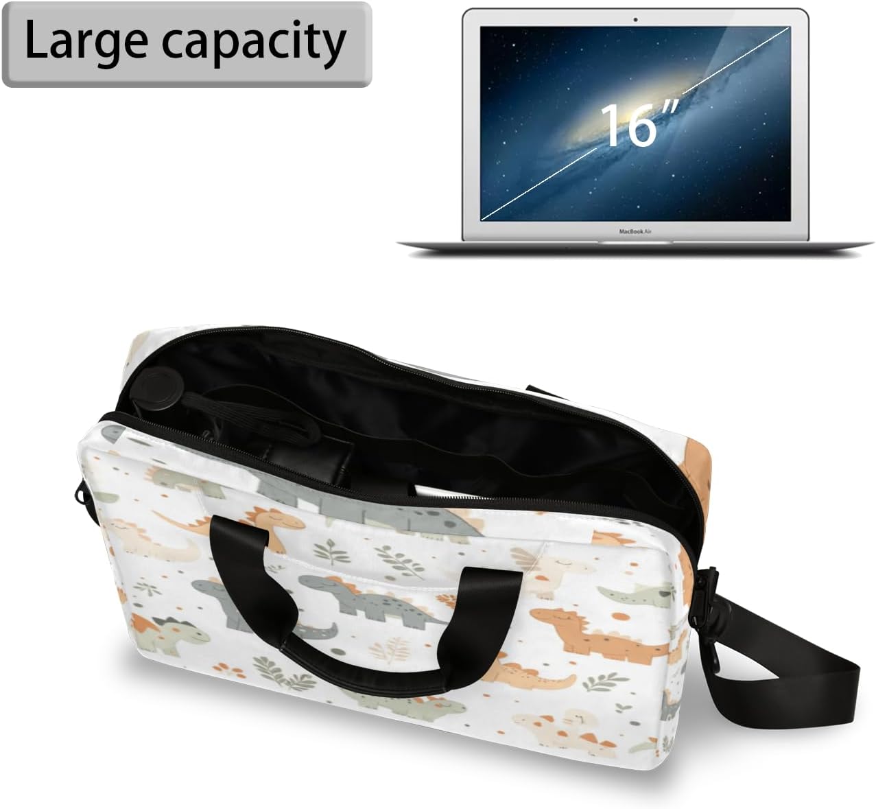 15 Inch Laptop Sleeve Case Waterprooof Computer Briefcase Messenger Bag with Shoulder Strap for Men Women