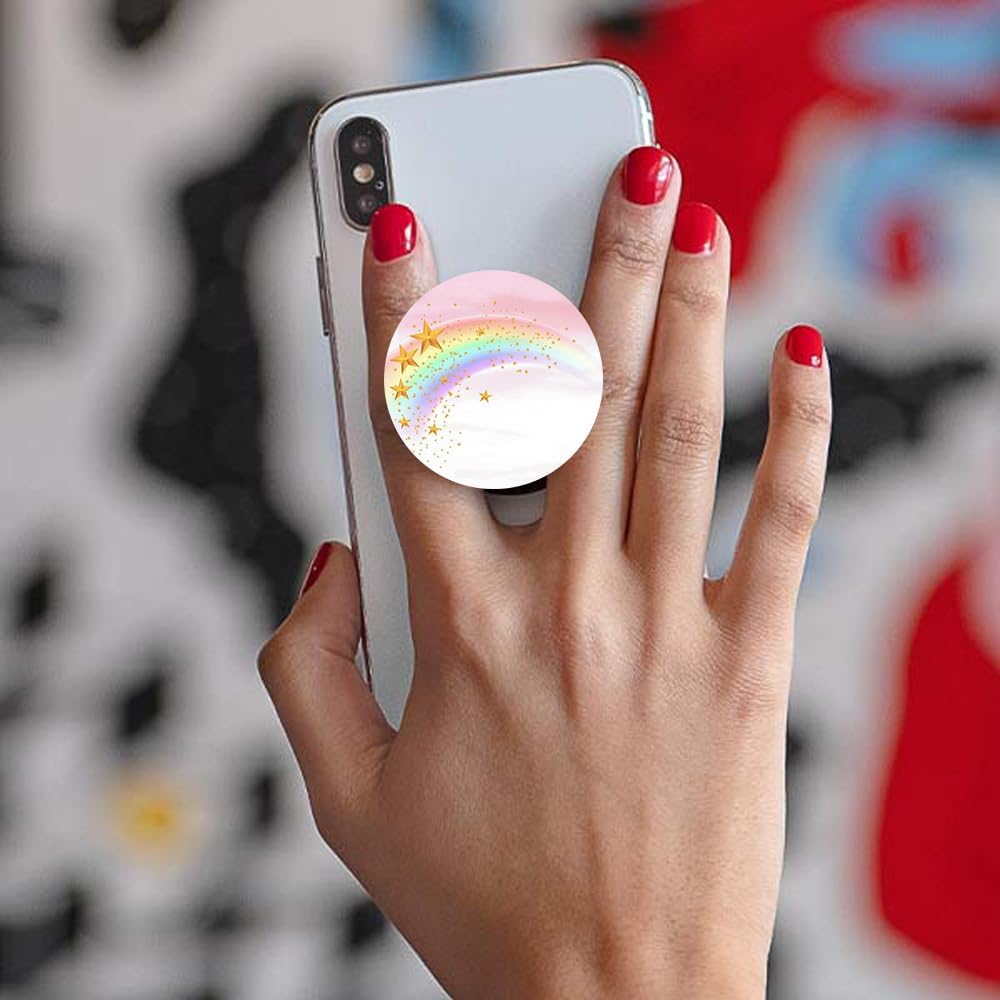 (6 Pack) Collapsible Cell Phone Grip for Smartphones,Expanding Cellphone Holder for Phone and Case - Love Yourself Heart Purple - Image 2