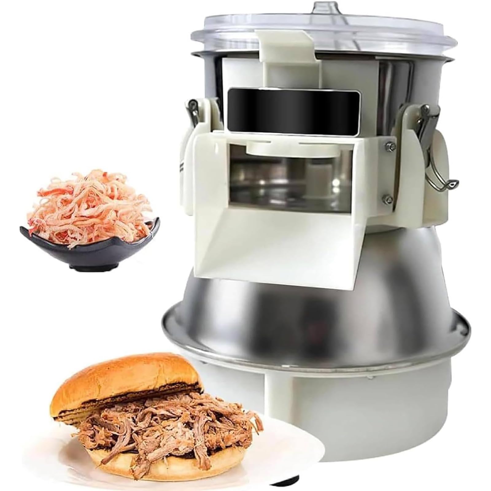 YXZQLOZ Electric Meat Shredder, 180W Shredding Machine for Pork and Chicken, 37x26cm Processing Chamber, for Home and Restaurant Kitchens