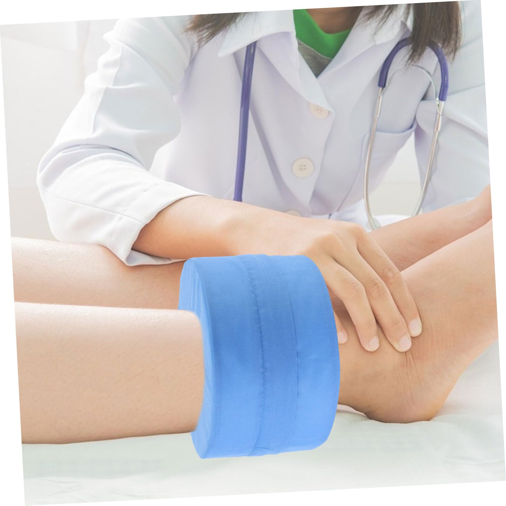 Healeved 2pcs Foot Heightening Pillow Pillows Leg Bolster Leg Cushion Elevating Bed Foot Sleeping Tool Knee Brace Support Elevated Foot Heel Pillow Foot Cushion Foot Elevator Cotton Blue