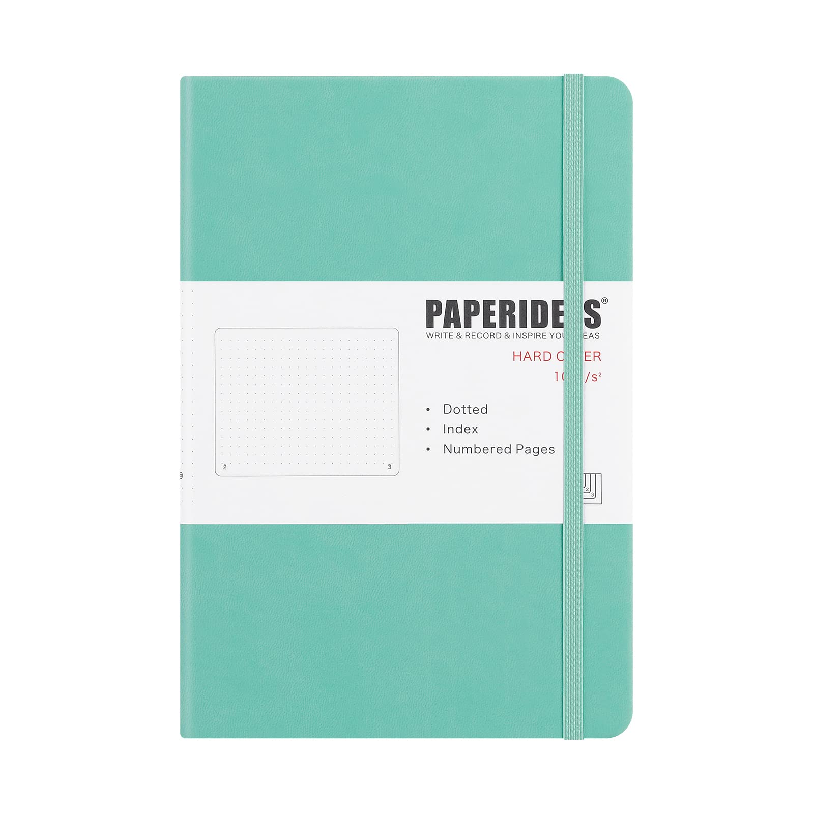 PAPERIDEAS Notebook A5 Hardcover (Dot, Mint Green) : Office Products