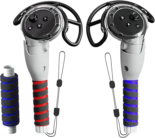 APEXINNO 3 in 1 Handle Attachments for Meta Quest 3 Controller Grips Accessories, VR Handle Extender Extension Grips for Oculus Quest 3 Beat Saber,