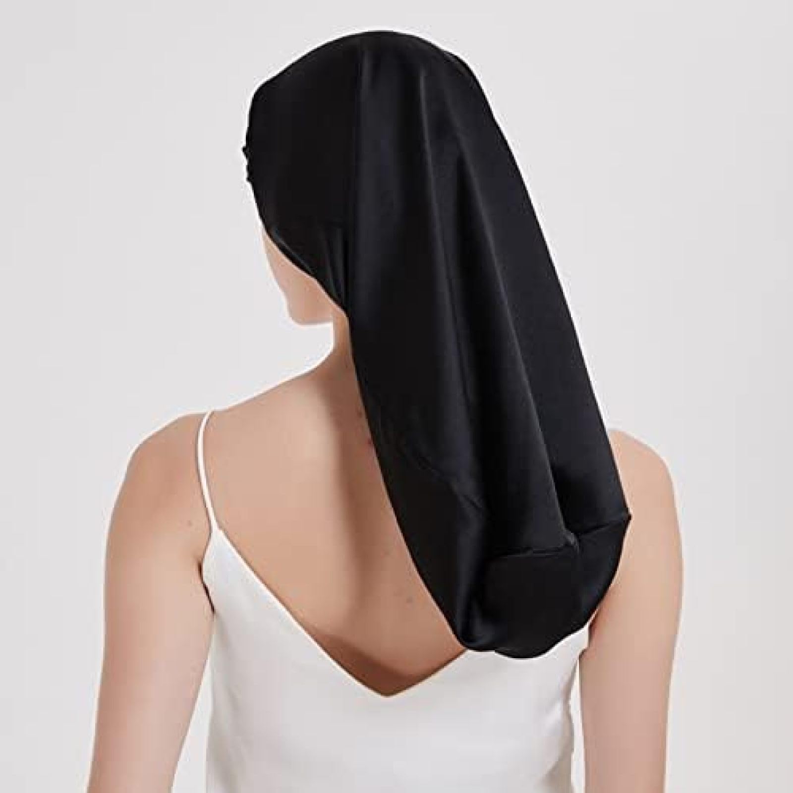 DIE Satinhaube Zum Schlafen, Haarhaube Aus 100% Seide, Verstellbar Für Haare, Lange Seidenhaarwickel,Sekt,Einstellbar,Constructive23