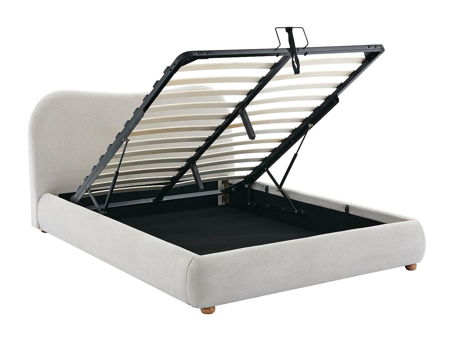 Vente-unique-Canapé abatible 160 x 200 cm - Tela - Beige - VANARI