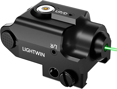 Miniatura 7 de Mira Láser Roja/Verde/Azul, Montura de Punto de Láser Compacta Ultra Baja de Aluminio Picatinny, Modo Estroboscópico Disponible, Rayos Recargables