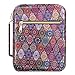 MoKo Couverture pour Bible à Motif Exquis, Sac à Main avec Fermeture Éclair Poignée, Étui Imperméable pour Livre avec Taille 10x7,5x2,5 Pouces, pour Enfants Adultes - Datura Rhombique