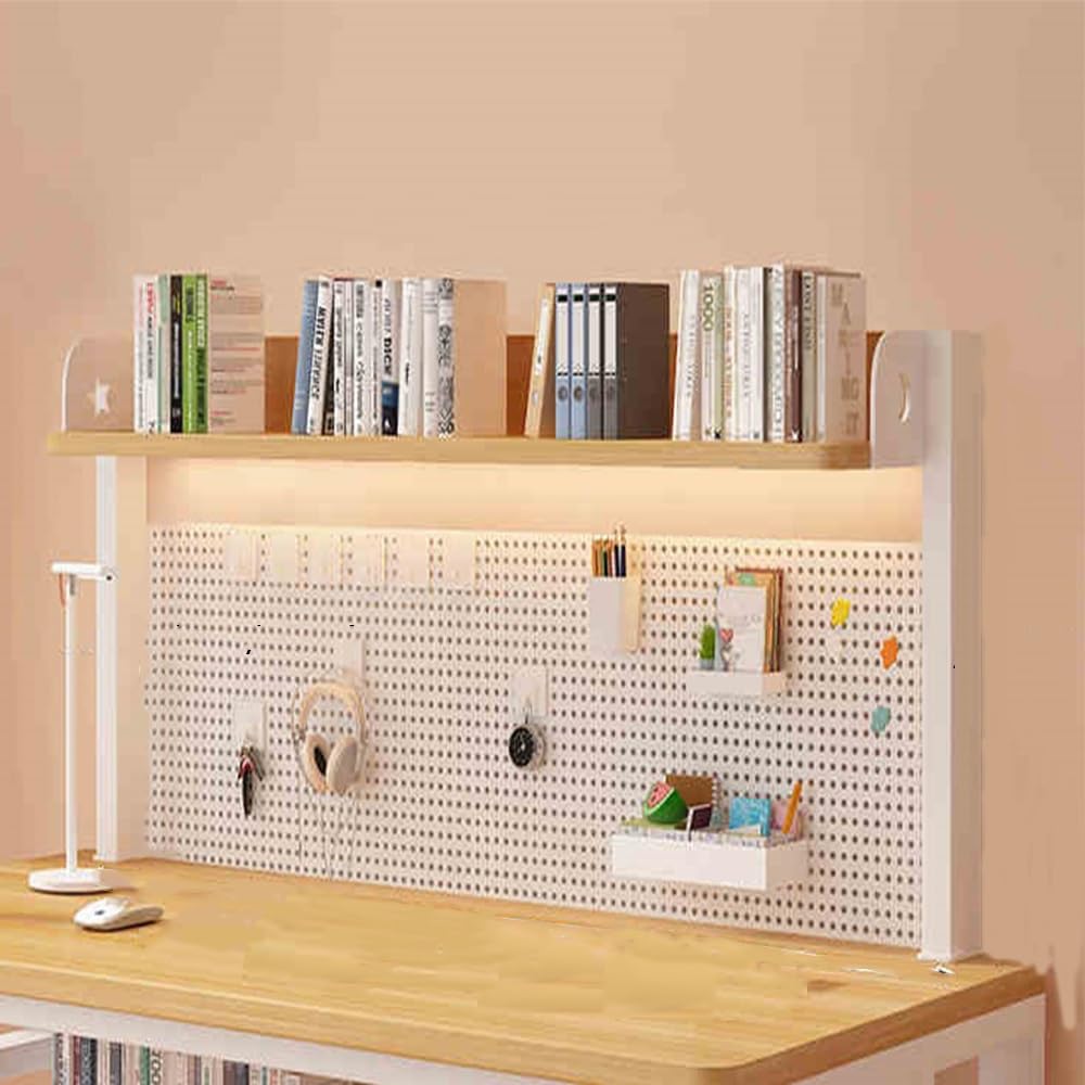 Estante organizador de escritorio con abrazadera de 63 cm y estantería versátil para encimera